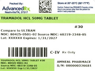Tramadol HCl 50mg # 30 (Tramadol HCl 50mg 80425 0501 02)
